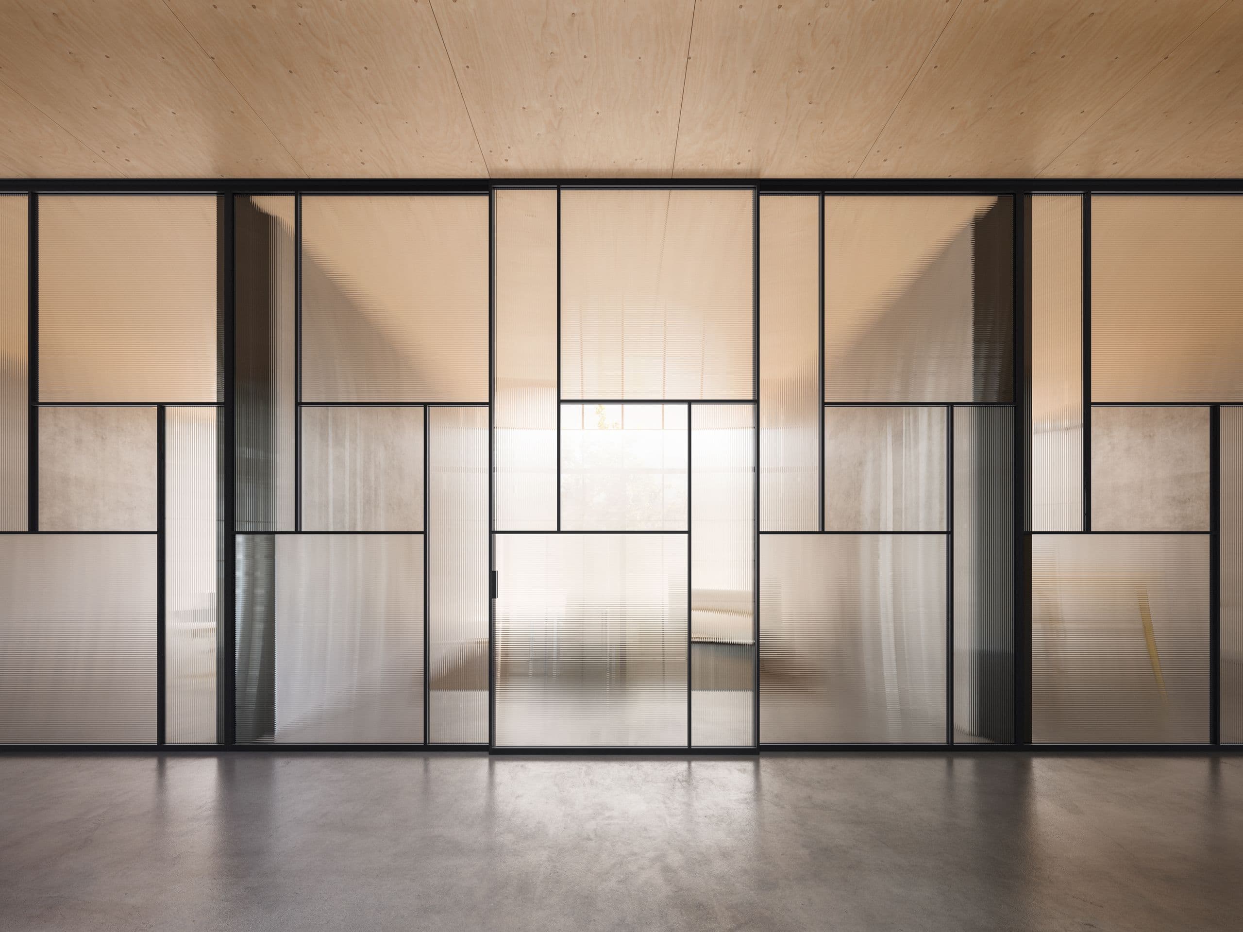 Verrière et portes coulissantes ADL Design en acier et verre