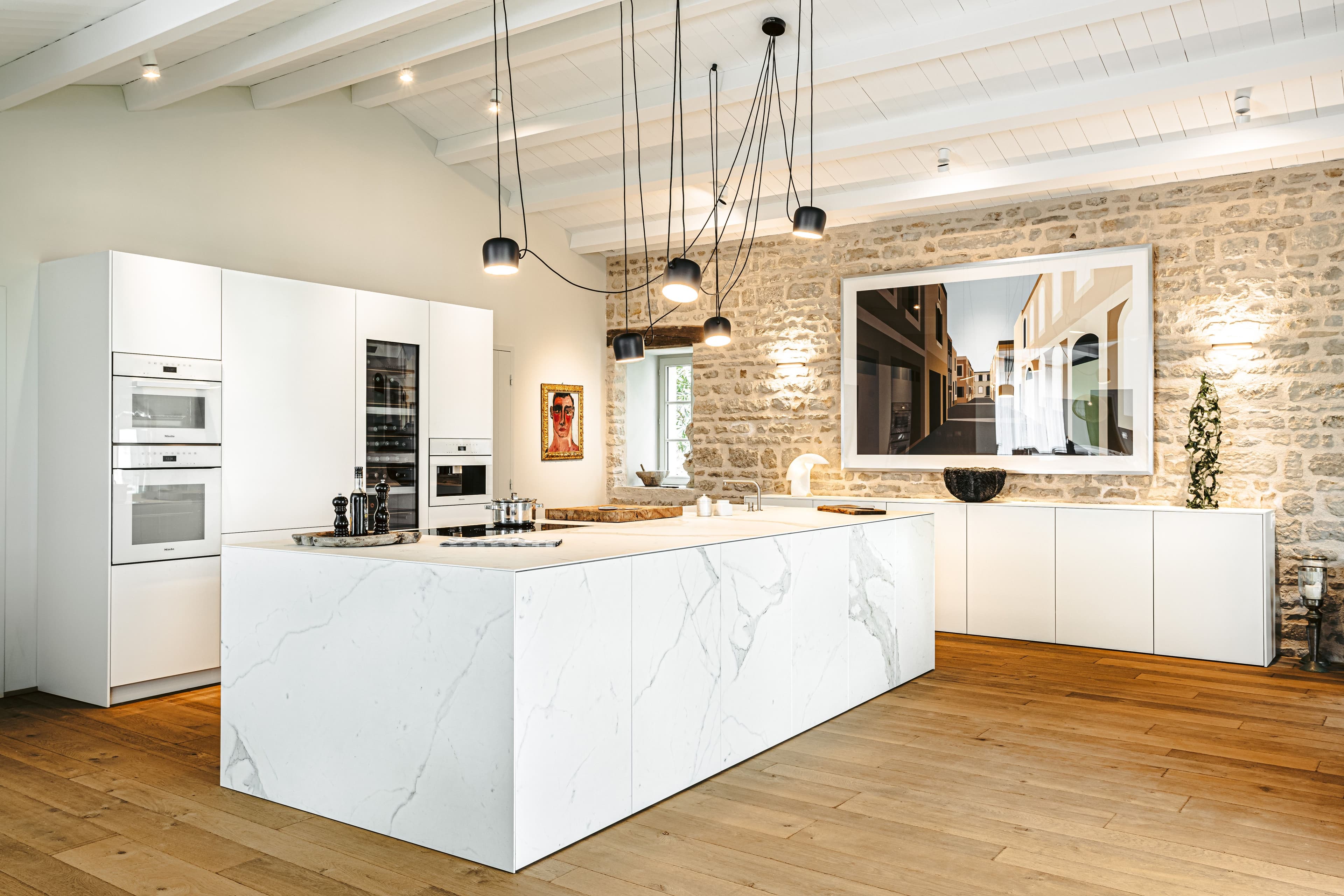 Cuisine Modulnova Skill Grès Calacatta (Miele)